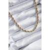 316L Çelik Gold Renk 60 cm Burgu Model Kadın Kolye