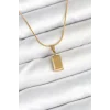 316L Çelik Gold Renk Mini Külçe Altın Model Kolye