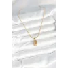 316L Çelik Gold Renk Mini Külçe Altın Model Kolye