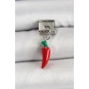 316L Çelik Gümüş Renk Kapya Biber Model Nomination Charm