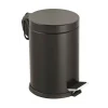 3lt Siyah Pedallı Metal Çöp Kovası