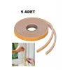 5 Adet Kapı Pencere Isı Yalıtım Süngeri Yapışkanlı Pencere Rüzgar Bandı 18mm X 2,5 Mt