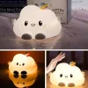 5 Farklı Renk Modlu Bulut Figürlü Pofuduk Led Gece Lambası–yumuşak Dokulu Çocuk Odası Ve Dekoratif Şarjlı Ortam Işığı
