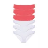 6 adet Eko Set Likralı Kadın Slip Külot Fuşya Beyaz