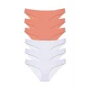 6 adet Eko Set Likralı Kadın Slip Külot Pudra Beyaz
