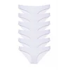 6 adet Süper Eko Set Likralı Kadın Slip Külot Beyaz