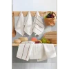 6 lı Luna Naturel Mutfak Havlu Seti &#37;100 Pamuklu 30X50 Cm Krem
