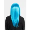 Açık Mavi Renk Uzun Düz Parti Peruğu