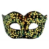 Altın Renk Pul Payet İşlemeli Balo Maskesi