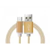 Android Örgü Şeklinde Renkli Çelik Şarj Data Kablosu - Gold