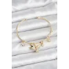 Anka Kuşu Charmlı Gold Renk Pirinç Kadın Bileklik
