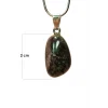 Anyolit Doğal Taşı Zincirli El Yapımı Kolye Uç: 2 cm Zincir: 20 cm Kutulu