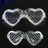Beyaz LED Işıklı Kalp Gözlük – 3 Modlu Parti &