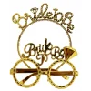 Bride To Be Yazılı Taç Ve Bride To Be Yazılı Gözlük Seti Altın Renk