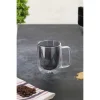 Çift Cidarlı Cam Kupa Gri Renk