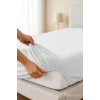 Çift Kişilik Düz Penye  %100 Pamuklu Lastikli Çarşaf 200X200 Cm Battal  Boy Newsheet Beyaz