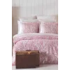Çift Kişilik Nevresim Takımı Pamuklu Vintage Pembe Paisley