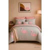 Çift Kişilik Pamuklu Nevresim Takımı Flamingo Love