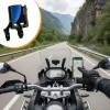Evrensel Motosiklet Telefon Tutucu – Kaymaz, Kilitlenebilir Güvenli Tutuşlu, 360° Ayarlanabilir Gidon Bağlantılı Akıllı Telefon Aparatı