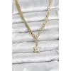 Gold Renk Pirinç Yıldız Model Kadın Kolye
