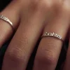Luz&Pos Gümüş Kişiye Özel İsim Yazılabilen Bayan Yüzük