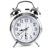 Gümüş Renk Metal Çalar Masa Saati