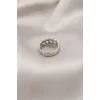 Gümüş Renk Metal Zincir Model Taşlı Kadın Yüzük