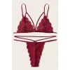 Kadın Bordo Dantel Sütyen Külot Takımı – Modern, Konforlu ve Günlük Kombinlere Uygun
