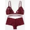 Kadın Bordo Özel Şık Sütyen Külot Takımı – Modern, Konforlu ve Günlük Kombinlere Uygun