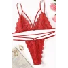 Kadın Kırmızı Dantel Sütyen Külot Takımı – Modern, Konforlu ve Günlük Kombinlere Uygun