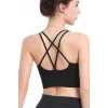 Kadın Siyah Çarpraz İpli Spor Büstiyer – Modern ve Şık Tasarım