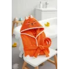 Kapşonlu Unisex &#37;100 Pamuklu Çocuk Banyo Bornozu Fox