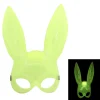 Karanlıkta Parlayan Fosforlu Tavşan Maskesi – Glow Bunny Masquerade Maske (32x22 Cm)