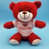 Kırmızı I Love You Tişörtlü Peluş Ayıcık