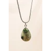 Labradorit Doğal Taşı Zincirli El Yapımı Kolye Uç: 2 cm Zincir: 20 cm Kutulu