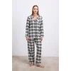 Luz&Pos Arias Closet Kareli Flanel Görünümlü Uzun Kollu 2li Pijama Takımı