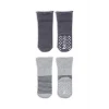 Luz&Pos Çemberli Kaymaz Havlu Soket Çorap 2li  Gri-antrasit