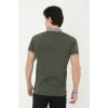 Luz&Pos Erkek Yakalı Slim Fit Baskılı T-shirt - Haki