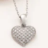 Luz&Pos Gümüş Bombeli Kalp Kadın Kolye