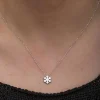 Luz&Pos Gümüş Minimal Kar Tanesi Kadın Kolye