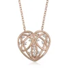 Luz&Pos Gümüş Rose Bombeli Kalp Kadın Kolye