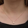 Luz&Pos Gümüş Rose Minimal Kar Tanesi Kadın Kolye