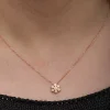 Luz&Pos Gümüş Rose Minimal Kar Tanesi Kadın Kolye