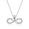 Luz&Pos Gümüş Sonsuzluk Kalpler Bayan Kolye
