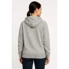 Luz&Pos Kadın Üç İplik Kapüşonlu Tam Fermuarlı Kanguru Çepli Sweatshirt Hoodie - Gri