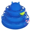 Markapet 3 Katlı Kedi Oyuncağı Kedi Başlıklı Toplu Kule 18-23 cm Mavi