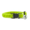 Markapet Kedi Boyun Tasması Kadife Dokulu Çanlı 1*30 cm Neon Sarı