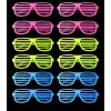 Neon Fosforlu Panjur Gözlük 12 Adet – 80’ler 90’lar Parti Stili