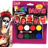 Palyaço Yüz Boyama Seti Fırçalı Makyaj Boyama Seti 8 Renk