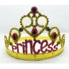 Prenses Yazılı Altın Renk Ayarlanabilir Parti Tacı 60 cm